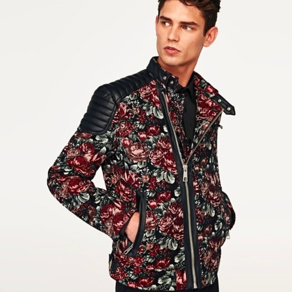 zara floral jacket mens